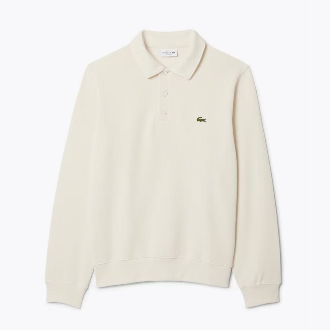 LC-Ribbed Cotton Polo Collar Sweatshirt