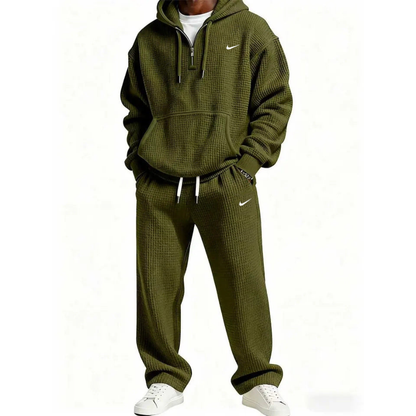 NK- Men's Waffle Knit Hoodie and Sweatpants Set