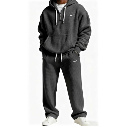 NK- Men's Waffle Knit Hoodie and Sweatpants Set