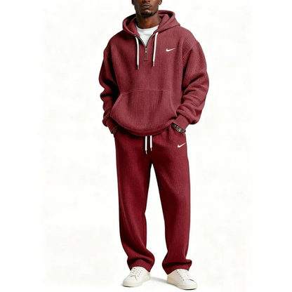 NK- Men's Waffle Knit Hoodie and Sweatpants Set