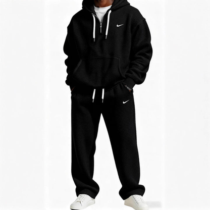 NK- Men's Waffle Knit Hoodie and Sweatpants Set