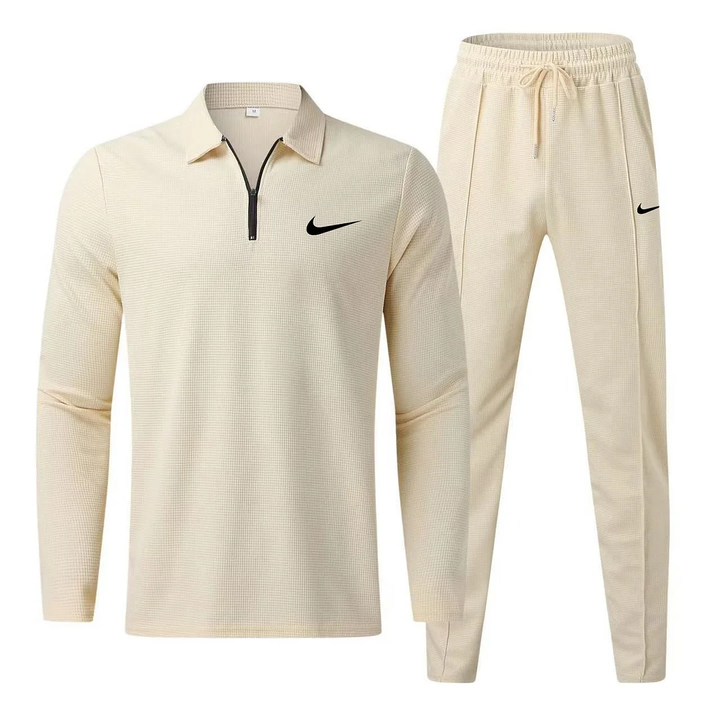NK-Men's Fashion Casual Polo Shirt Trousers Sports Suit