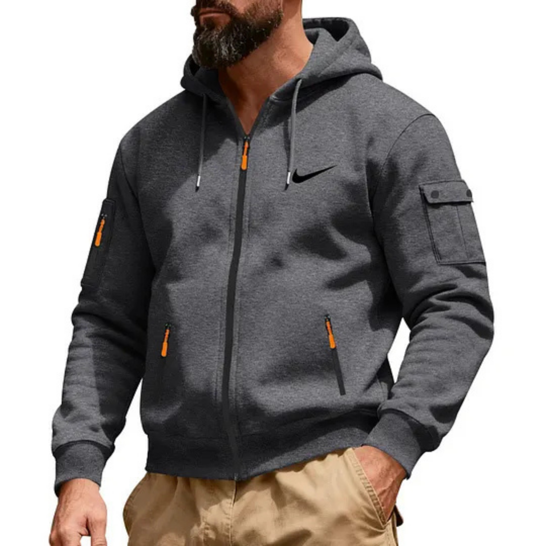 NK-Men's Stylish Casual Multi-Pocket Zip-Up Jacket