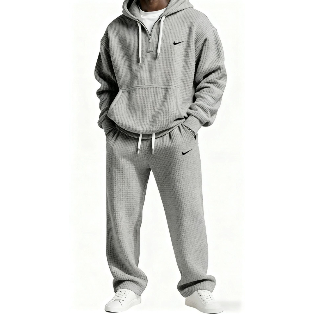 NK- Men's Waffle Knit Hoodie and Sweatpants Set