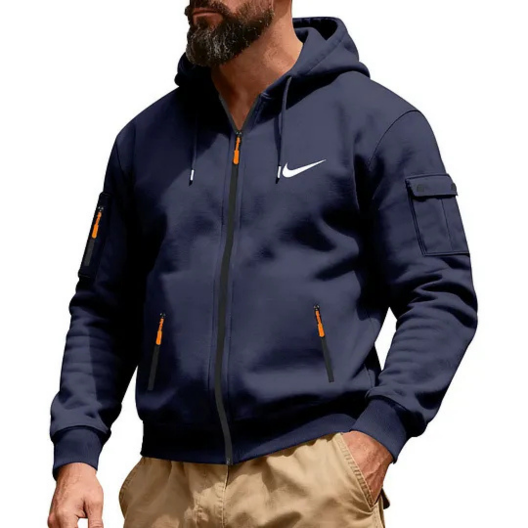 NK-Men's Stylish Casual Multi-Pocket Zip-Up Jacket