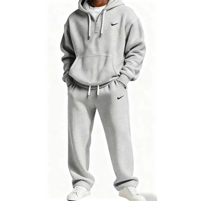 NK- Men's Waffle Knit Hoodie and Sweatpants Set