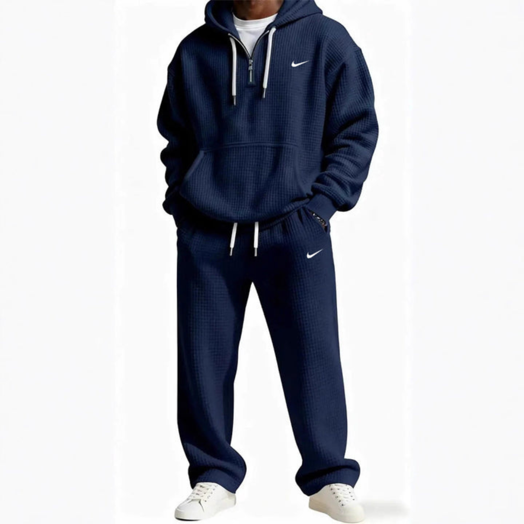 NK- Men's Waffle Knit Hoodie and Sweatpants Set