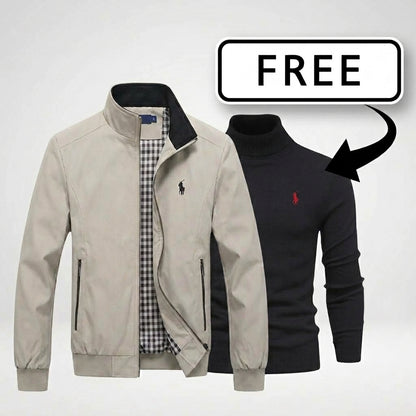 "RL Casual Zip-Up Bomber + FREE Sweater | Exclusive Bundle Deal"
