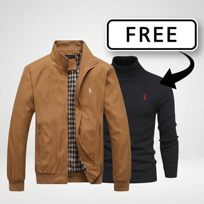 "RL Casual Zip-Up Bomber + FREE Sweater | Exclusive Bundle Deal"