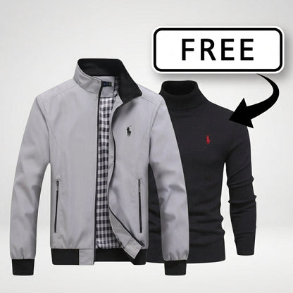 "RL Casual Zip-Up Bomber + FREE Sweater | Exclusive Bundle Deal"