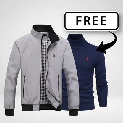 "RL Casual Zip-Up Bomber + FREE Sweater | Exclusive Bundle Deal"
