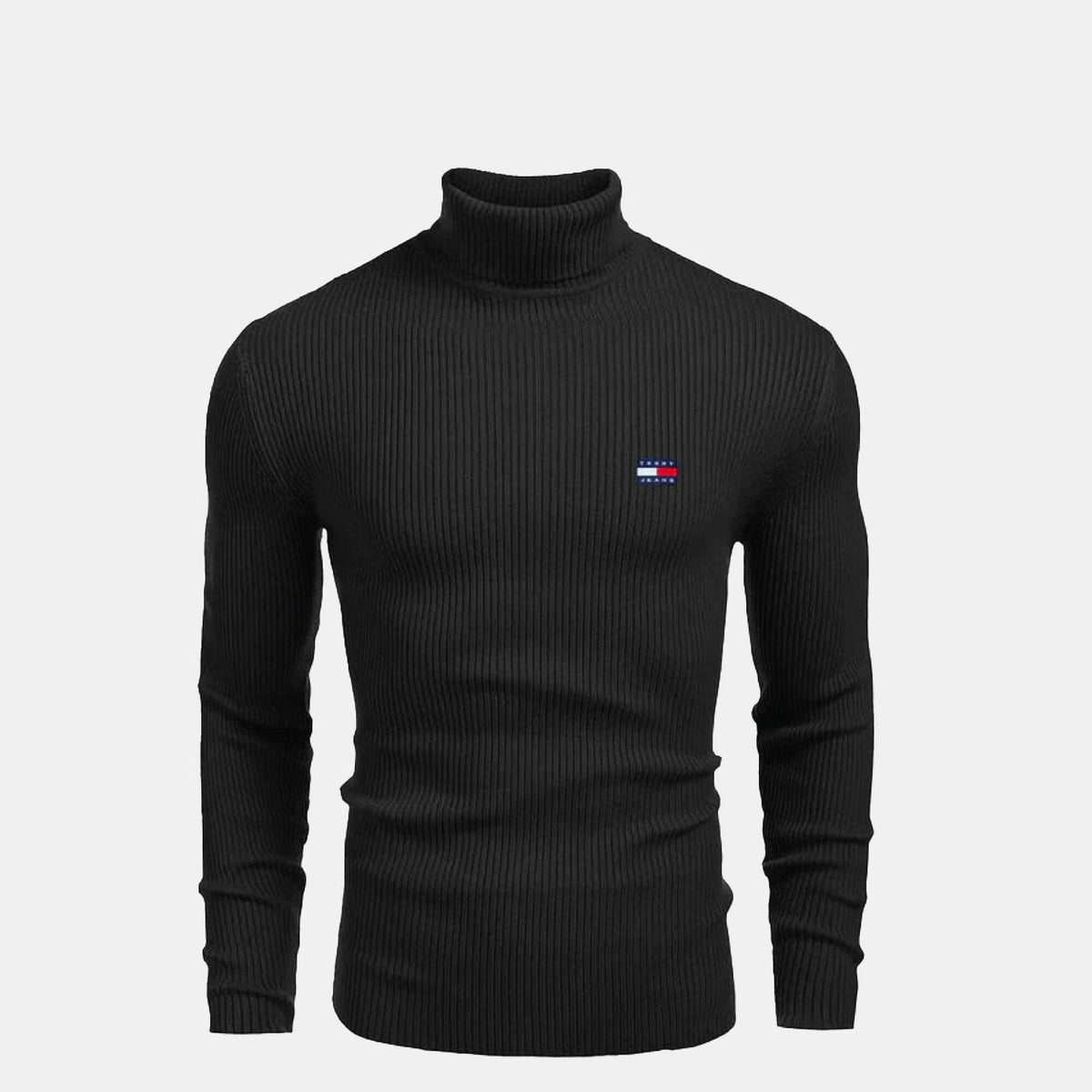 TH -Turtlenck cABLE-knit Wool Sweater