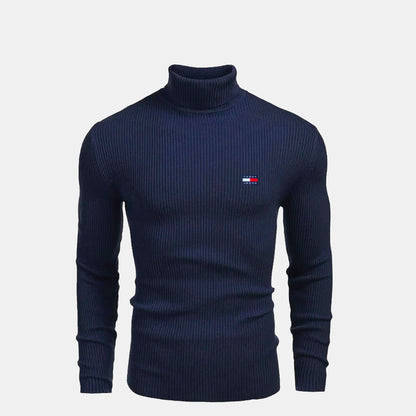 TH -Turtlenck cABLE-knit Wool Sweater